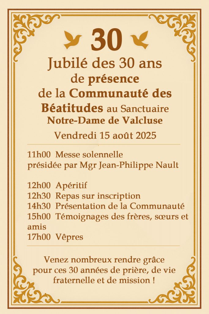 2025 affiche jubilé 30