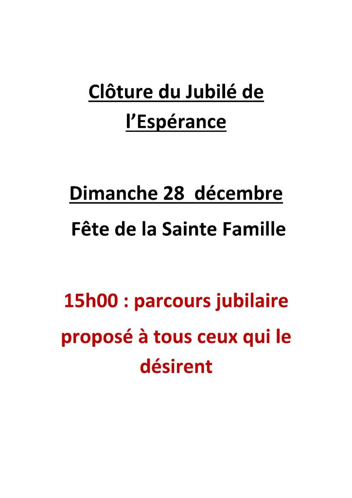 2025 12 28 Clôture du Jubilé de l conv